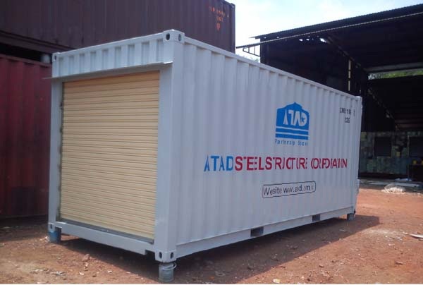 Container kho lắp cửa cuốn